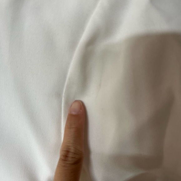 Cinq a Sept NWT Ivory Fontaine Twist Front Overlay Crepe Mini Dress Size 8 - Picture 11 of 11